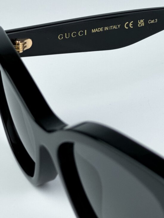 NEW Gucci GG1638S 001 Black Grey Anti-Reflective Women Cat Eye Sunglasses main image 10